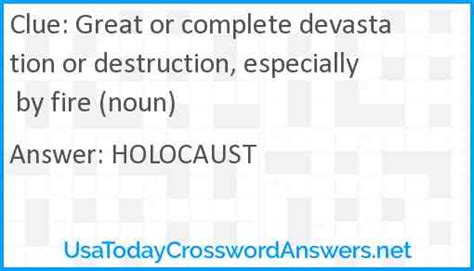 devastation crossword clue.